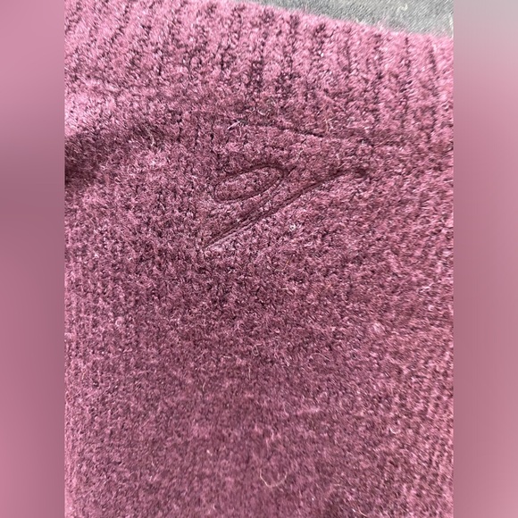 Plum purple Victoria’s Secret love bling crystal off shoulder sweater - Picture 5 of 10